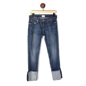 Hudson 26 Jeans crop muse skinny cuff medium wash